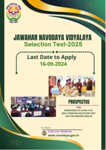 Jawahar Navodaya Vidyalaya Selection Test (JNVST) Final Prospectus For 2025 1 Jawahar Navodaya Vidyalaya Selection Test (JNVST) Final Prospectus For 2025